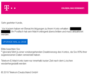 Telekom-Phishing (Quelle: verbraucherzentrale.nrw)