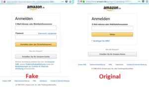 Amazon - Original und Fake (Screenshots)