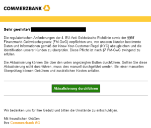 Commerzbank-Phishing (Quelle: verbraucherzentrale.nrw)